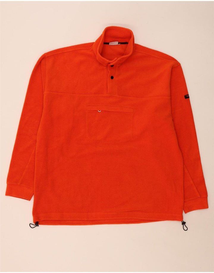 Diadora Herren-Fleecepullover mit Knopfkragen, XL, Orange