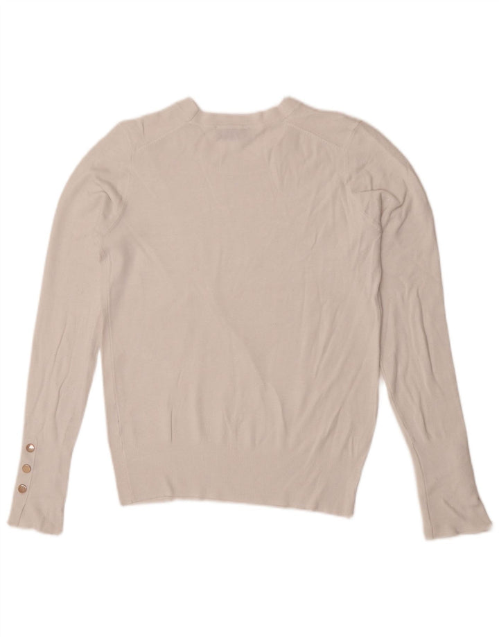 Zara Damen-Pullover mit Rundhalsausschnitt, Gr. 12, Mittelweiß