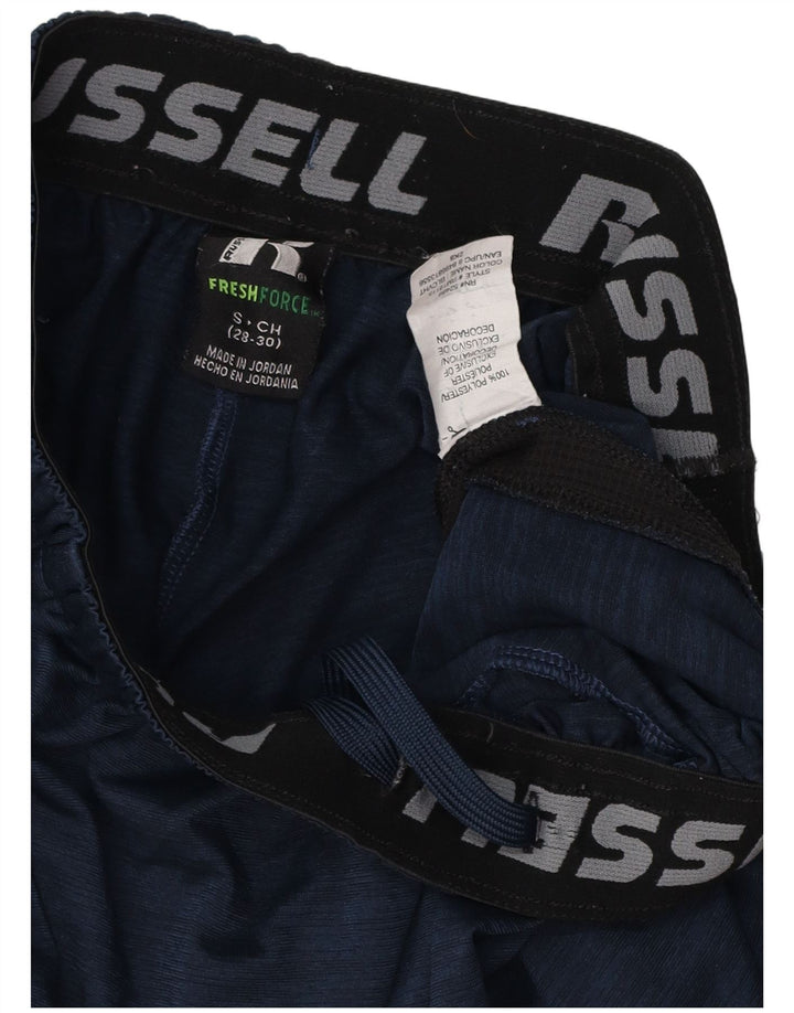 RUSSELL ATHLETIC Herren-Sportshorts, Größe S, Marineblau, Farbblock-Polyester