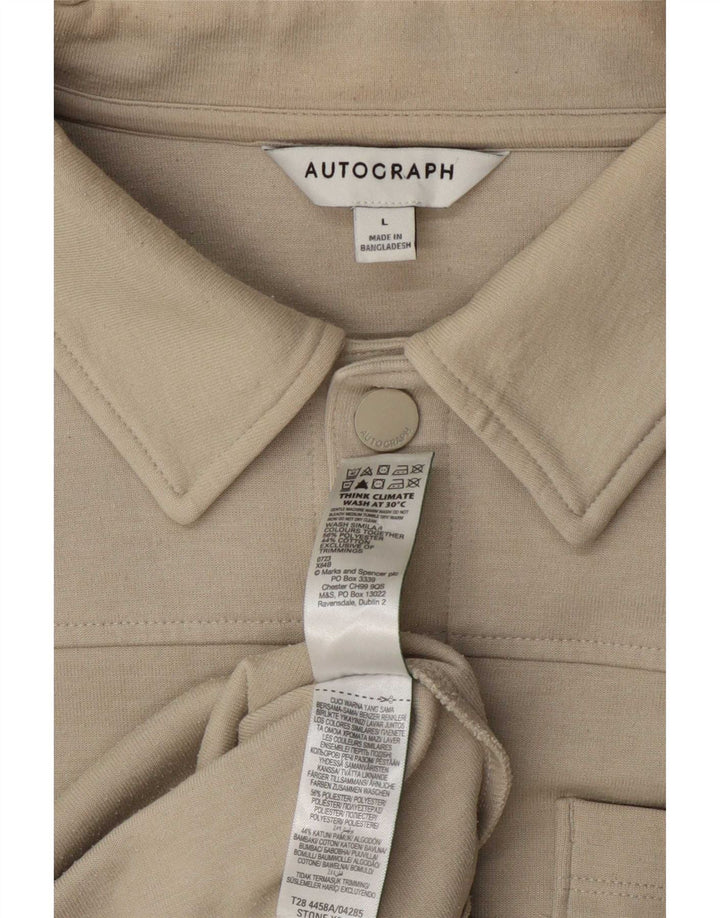 Marks & Spencer Herren Autograph Bomberjacke UK 40 Large Beige Polyester