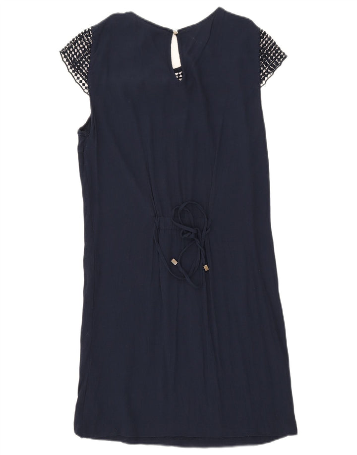 Zara Damen Etuikleid UK 12 Medium Marineblau Polyester