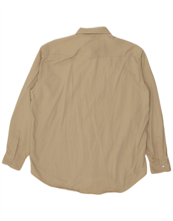 Carrera Herrenhemd Größe 43/44 XL Beige Baumwolle
