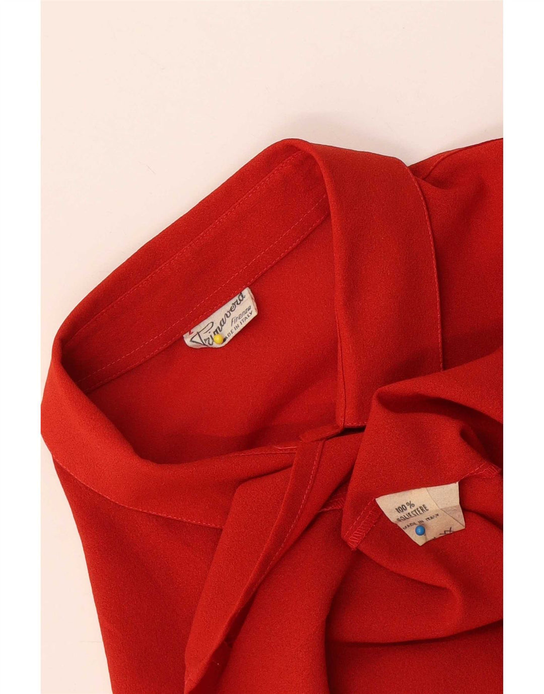Primavera Firenze Damen-Hemdbluse in Übergröße, Größe S, Rot, Polyester