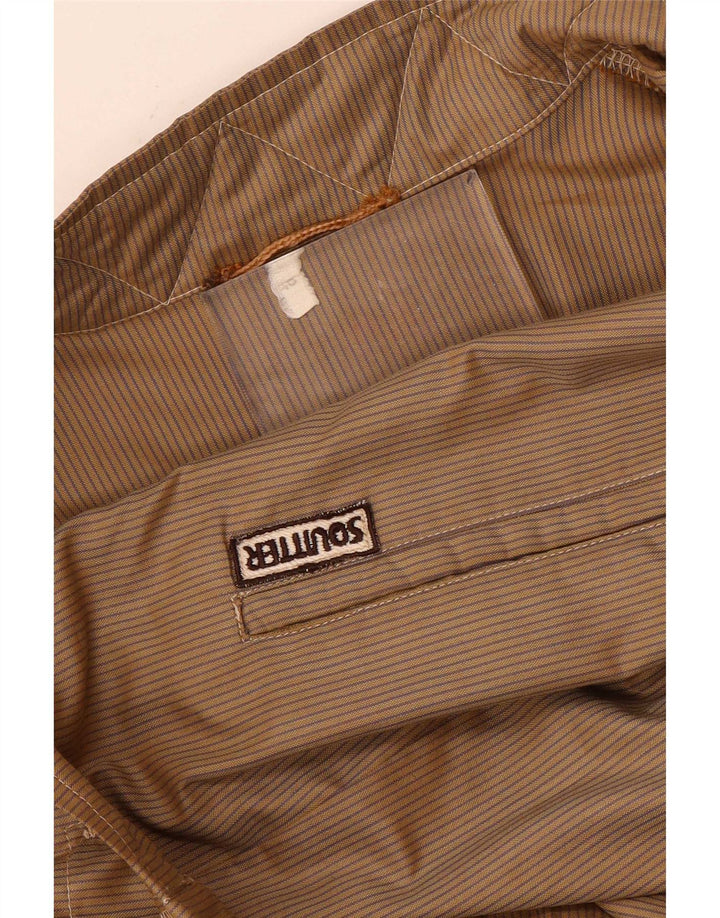 Southern Herren-Utility-Jacke IT 48 Mittelbeige Nadelstreifen-Polyester