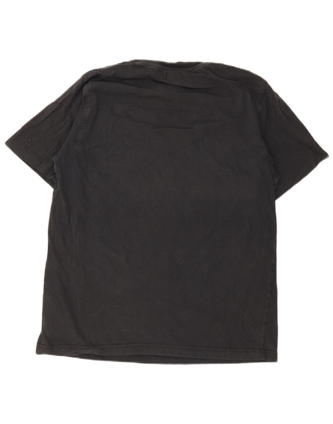 Kappa Herren Grafik-T-Shirt-Oberteil aus mittelschwarzer Baumwolle