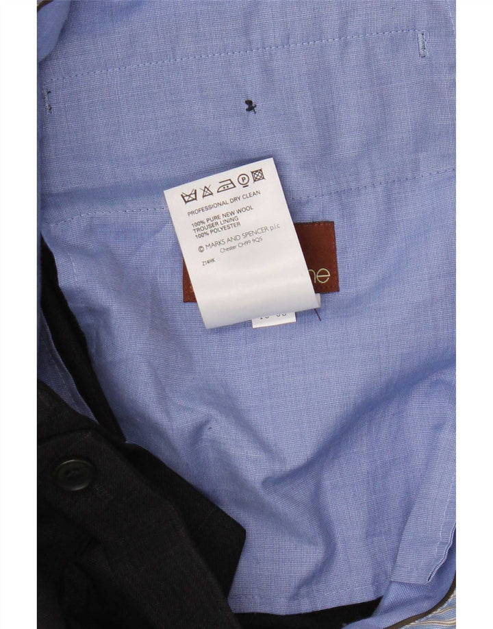 Marks & Spencer Herren-Anzughose, gerade, W36, L31, grau kariert, Schurwolle