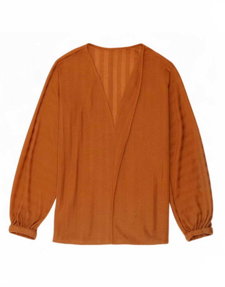 Tris Damen-Strickjacke in Übergröße, Gr. 10, klein, braun gestreift