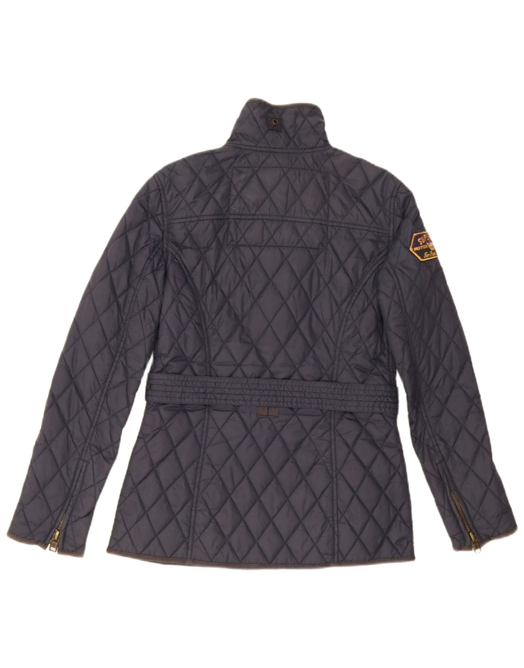 Superdry Damen Steppjacke UK 12 Medium Marineblau Nylon