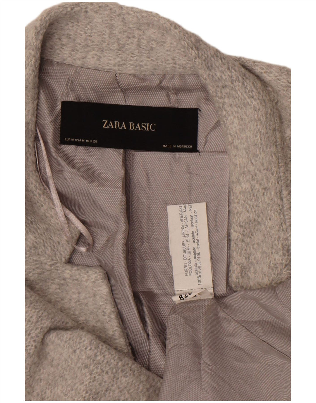 Zara Womens Open Overcoat UK 12 Mittelgrau