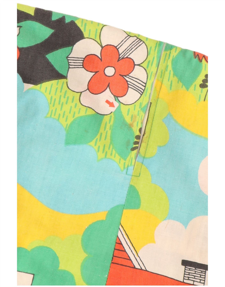 VINTAGE Damen Basic Kleid IT 42 Medium Mehrfarbige Blumenneuheit