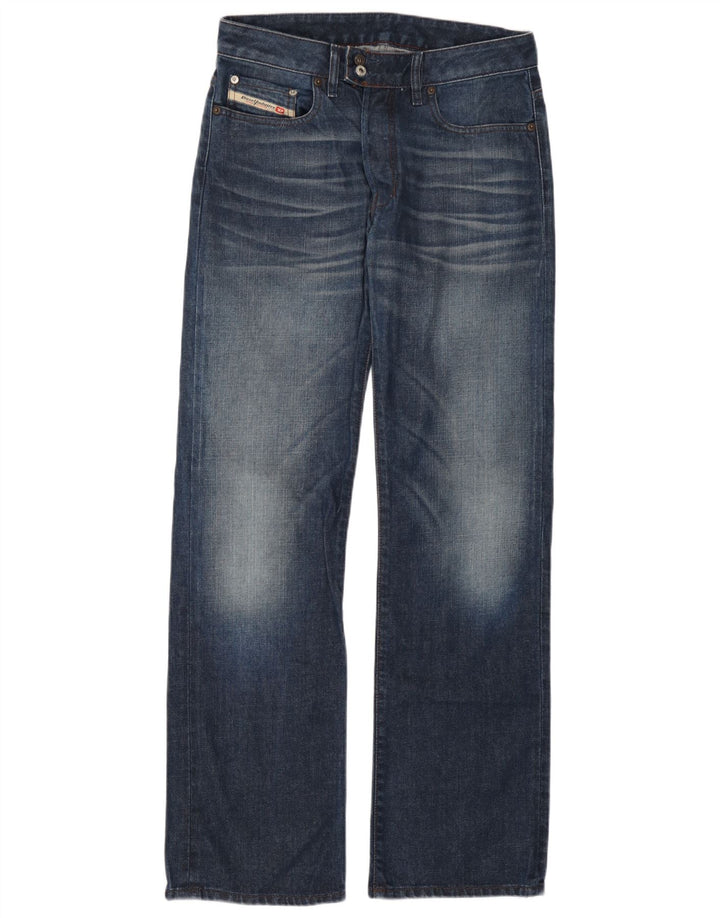 Diesel Herren Straight Jeans W30 L32 Blaue Baumwolle