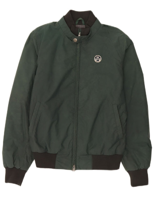 North Sails Herren Bomber Windjacke UK 38 Mittelgrünes Polyamid