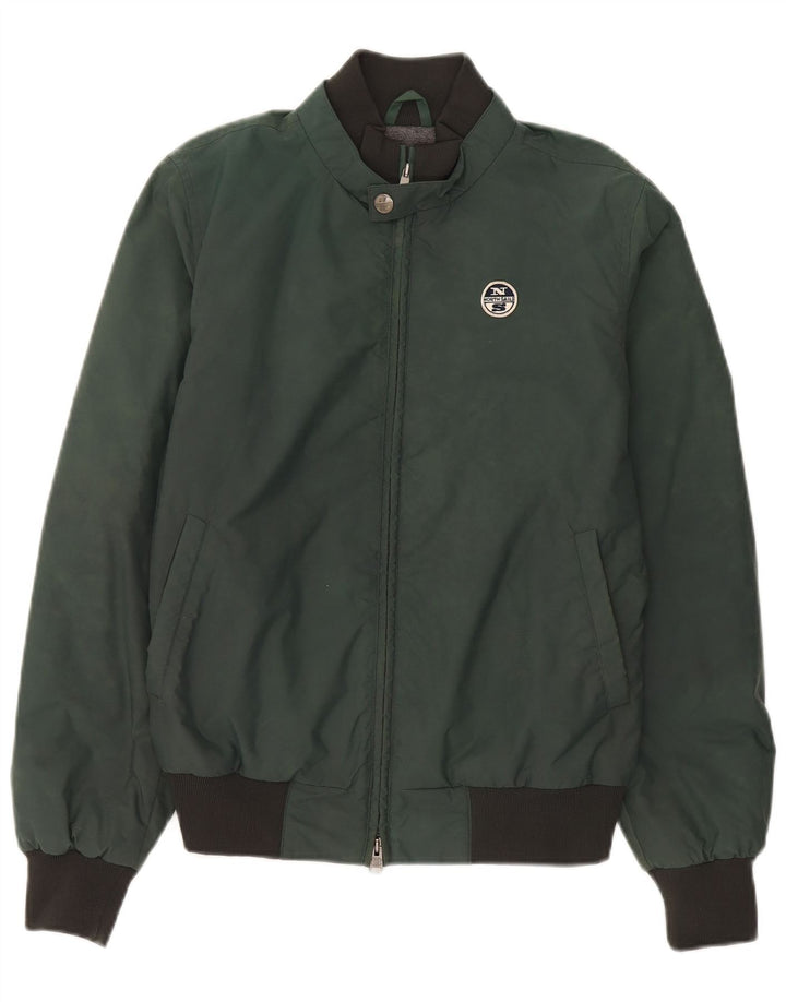 North Sails Herren Bomber Windjacke UK 38 Mittelgrünes Polyamid