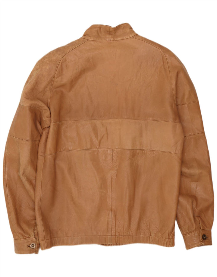 Vintage Herren Lederjacke UK 38 Medium Beige