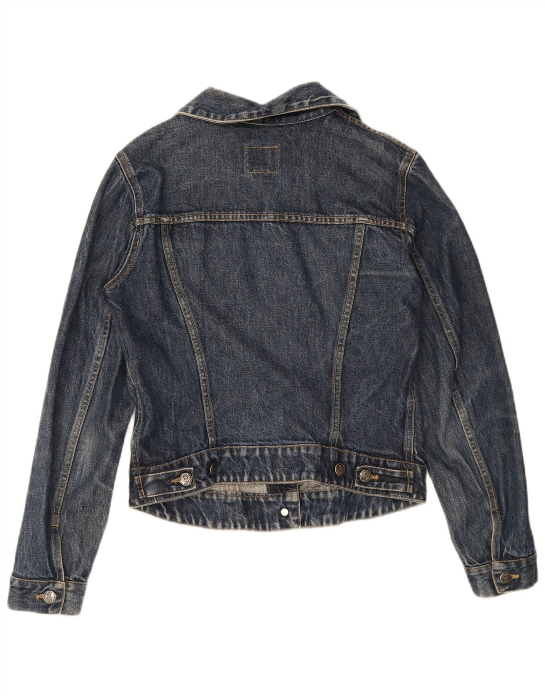 Gas Damen Jeansjacke UK 12 Medium Marineblau Baumwolle