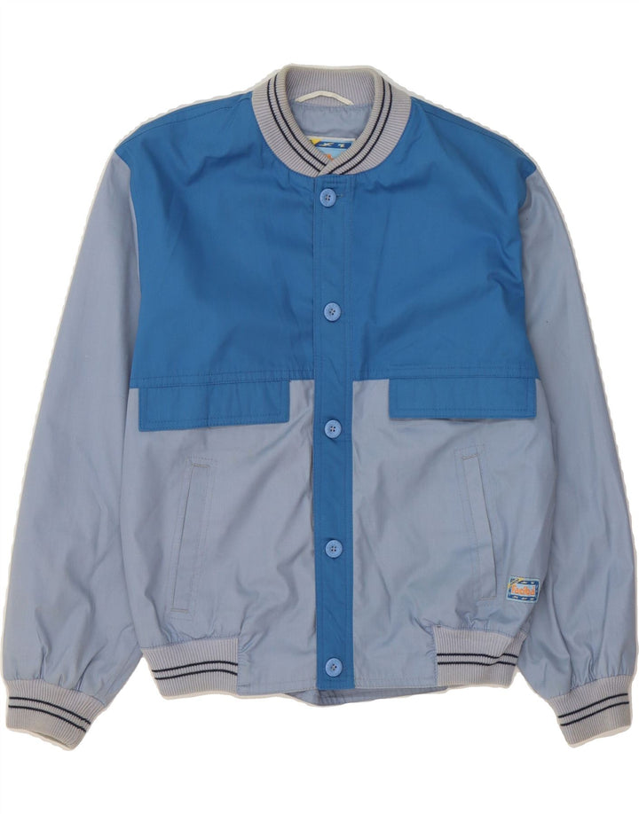 FACIBA Boys Bomber Jacket 14-15 Years Blue Colourblock Cotton Vintage Faciba and Second-Hand Faciba from Messina Hembry 
