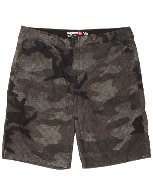 Quiksilver Herren Chinoshorts W40 XL Khaki Camouflage Polyester