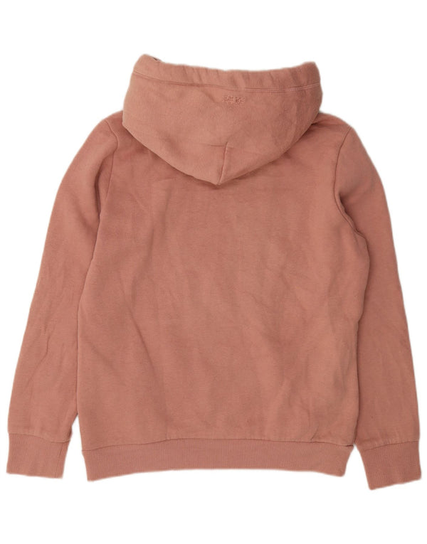 Superdry Damen-Kapuzenpullover mit Grafik, UK 12, mittelrosa, Baumwolle
