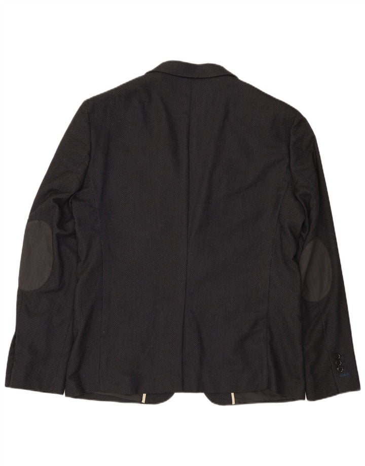 Zara Herren 2-Knopf-Blazerjacke EU 54 XL Schwarz