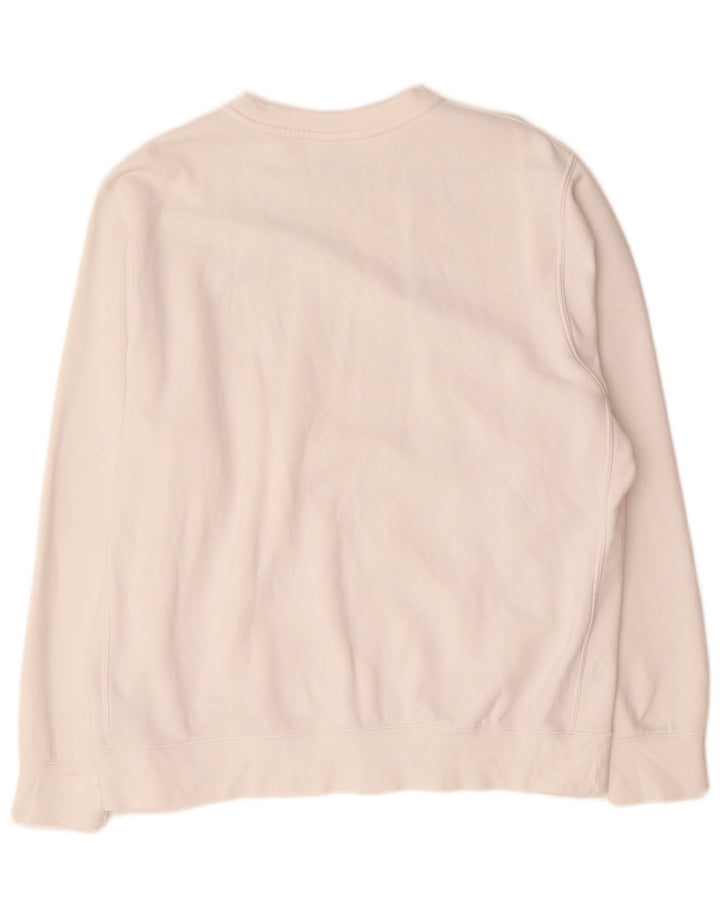 Nike Herren-Sweatshirt-Pullover, groß, weiße Baumwolle