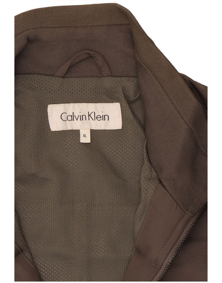 CALVIN KLEIN Herren Bomberjacke UK 42 XL Grau Polyester