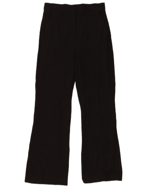 Massimo Dutti Damen Bootcut-Anzughose EU 36 XS W26 L28 Schwarze Viskose