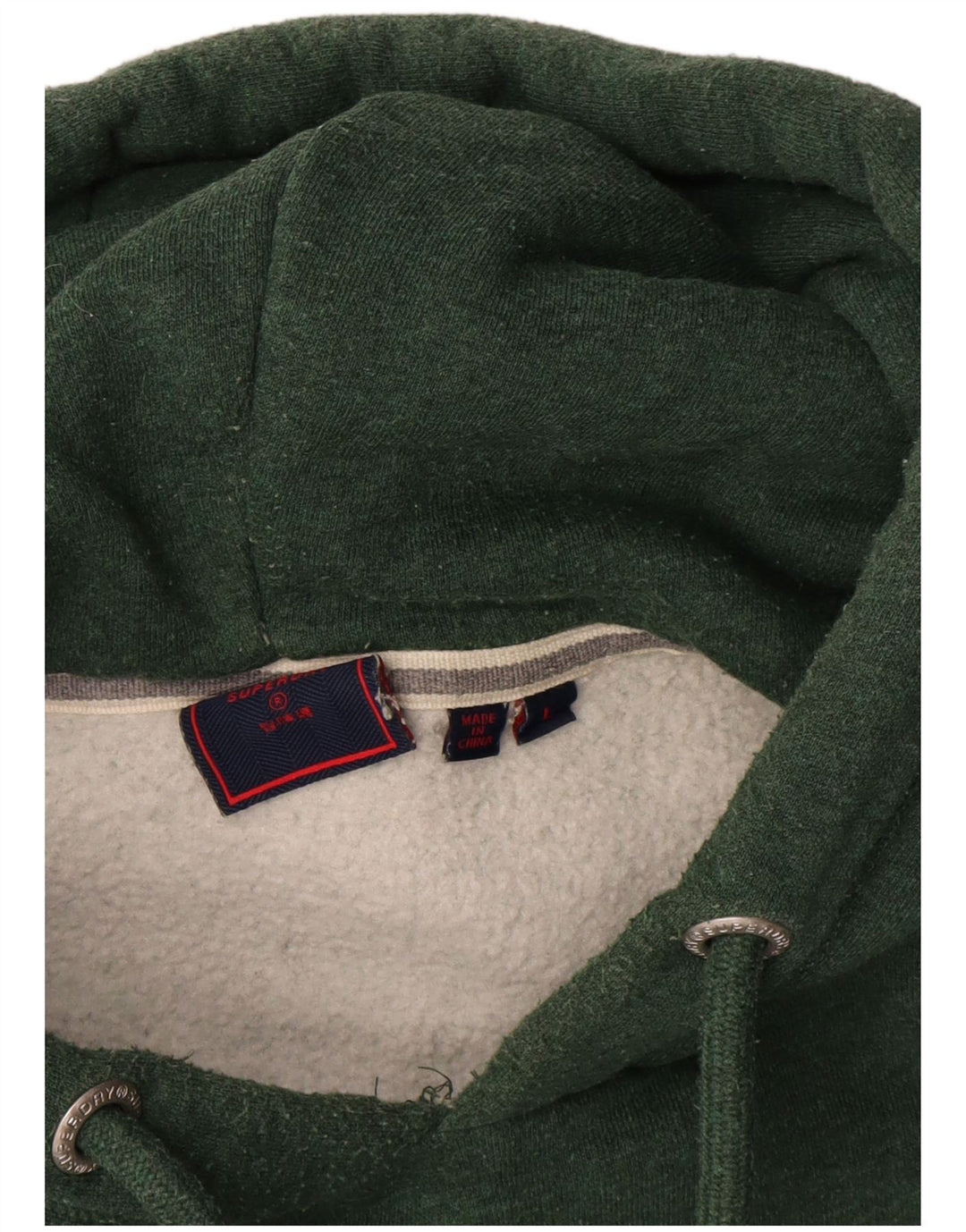Superdry Herren-Kapuzenpullover, groß, grüne Baumwolle