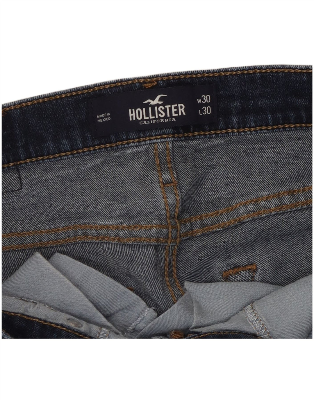 Hollister Herren Slim Straight Jeans W30 L30 Blau