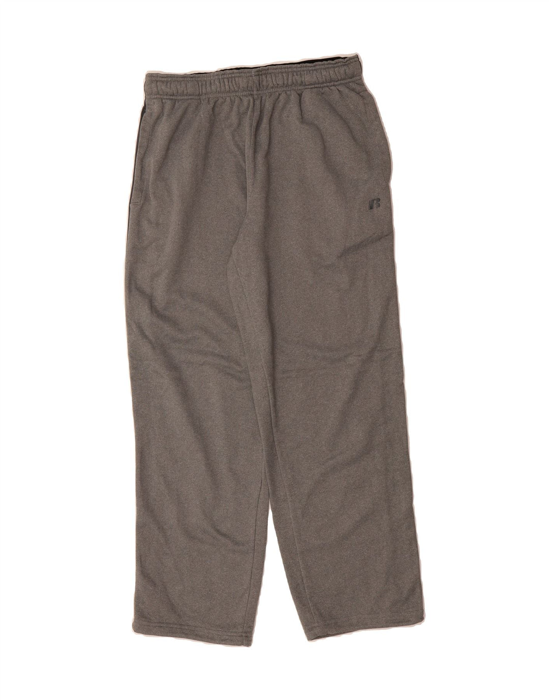RUSSELL ATHLETIC Mens Graphic Tracksuit Trousers Large  Grey Colourblock Vintage Russell Athletic and Second-Hand Russell Athletic from Messina Hembry 