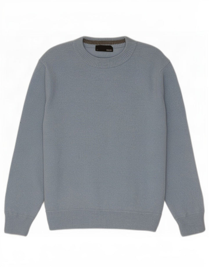 Mash Herren-Pullover mit Rundhalsausschnitt, 2XL, blaue Wolle
