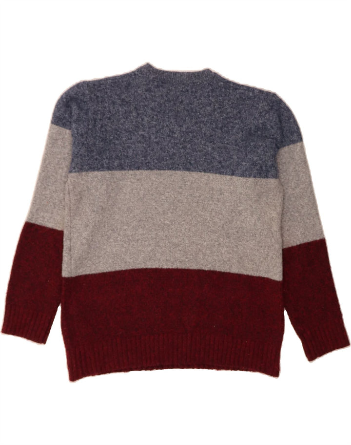 PIERRE CARDIN Mens V-Neck Jumper Sweater Medium Multicoloured Striped Vintage Pierre Cardin and Second-Hand Pierre Cardin from Messina Hembry 