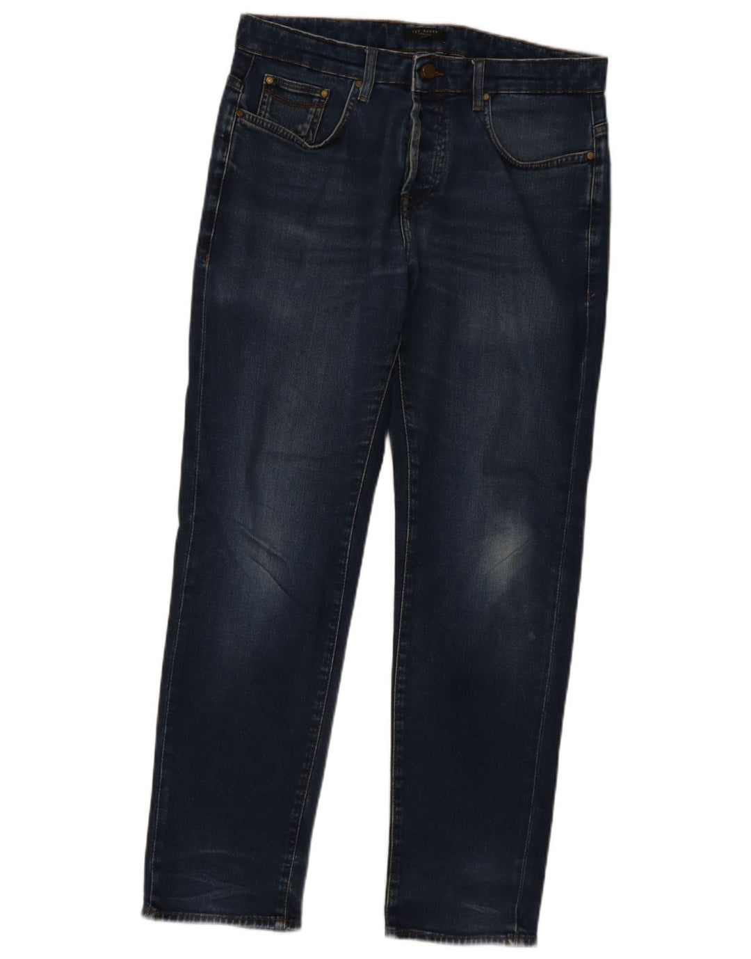 Ted Baker Herren Straight Jeans W34 L30 Marineblau