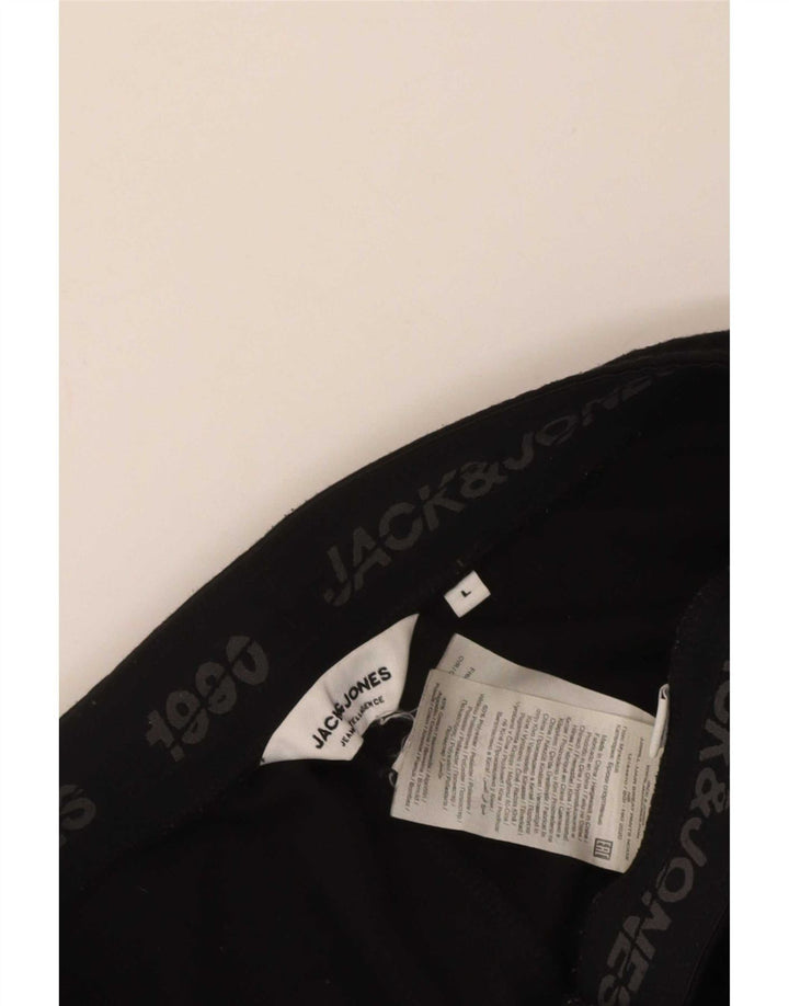 Jack & Jones Herren-Trainingshose, Jogginghose, Größe L, Schwarz, Polyester