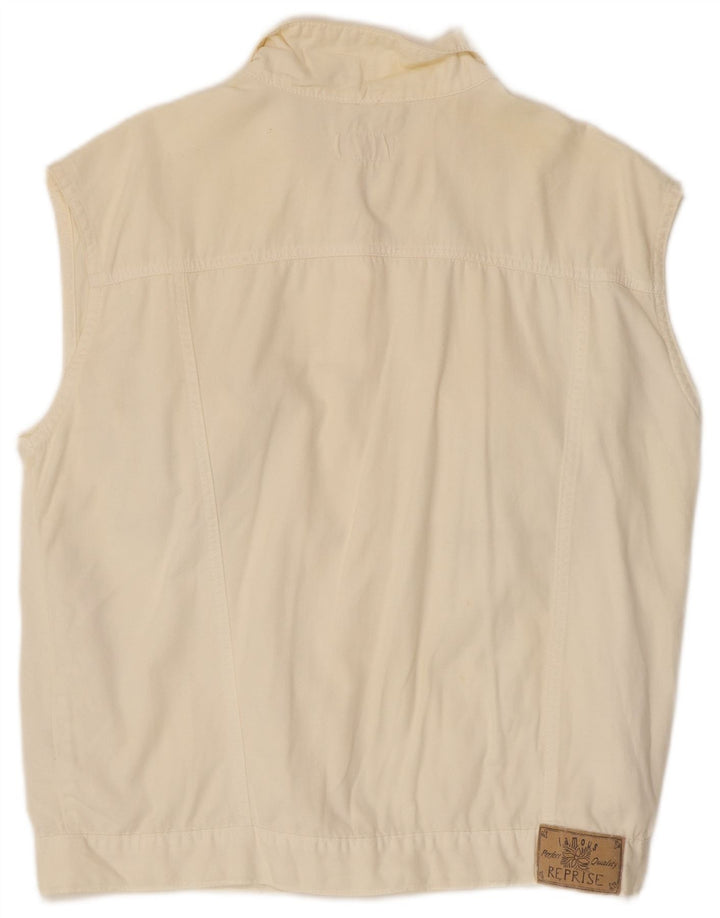 Reprise Damen Jeansweste UK 16 Large Off White