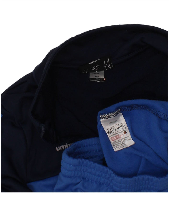 UMBRO Jungen-Trainingsanzugoberteil mit Grafik, 7–8 Jahre, Marineblau, Farbblock