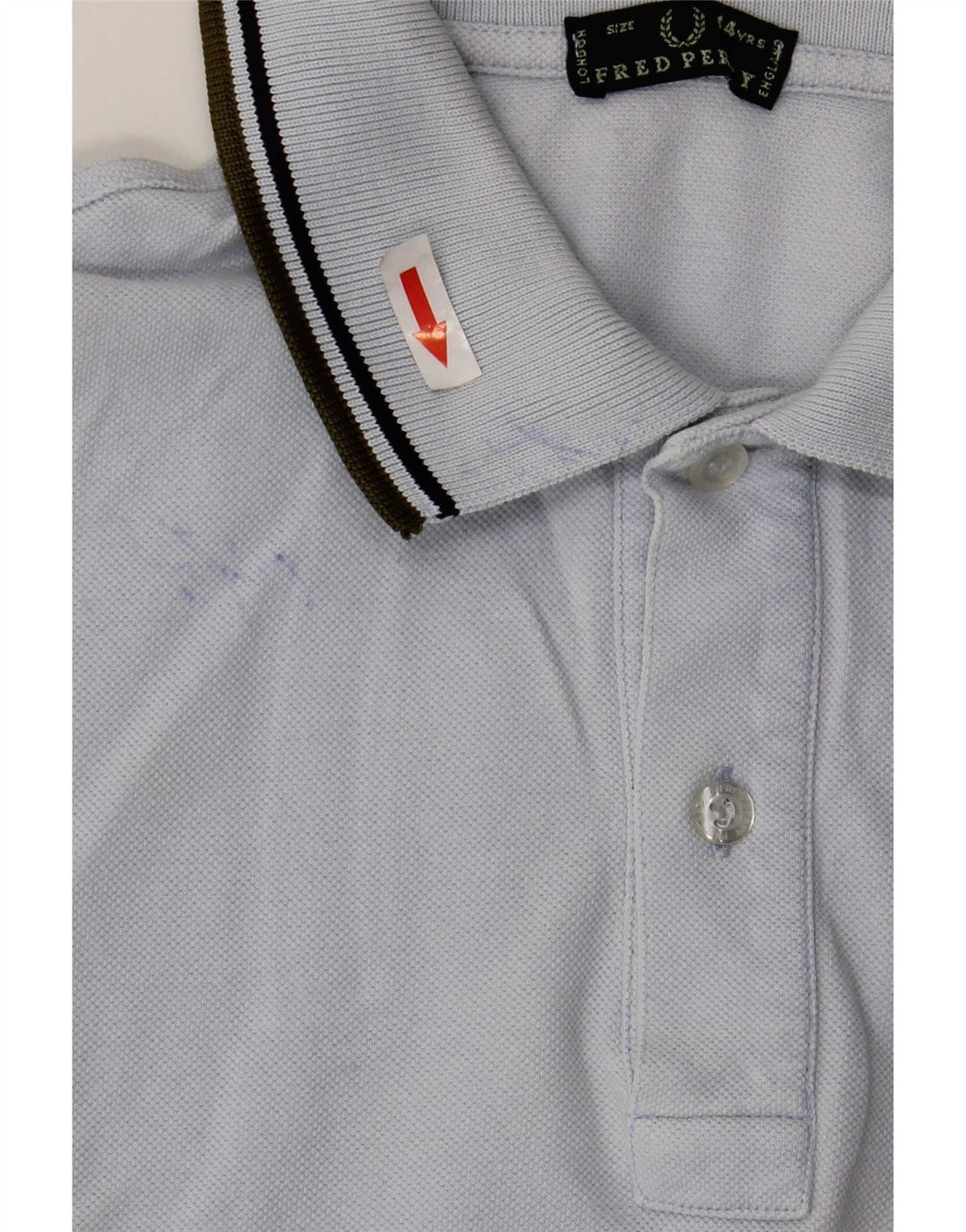 Fred Perry Jungen-Poloshirt, 13–14 Jahre, blaue Baumwolle