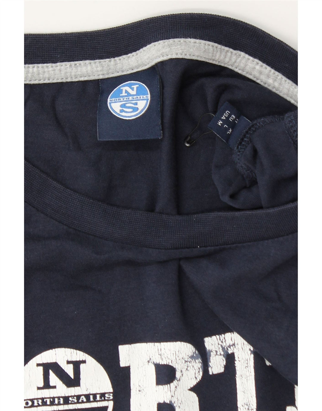 North Sails Herren-T-Shirt mit Grafik, groß, marineblau, Baumwolle