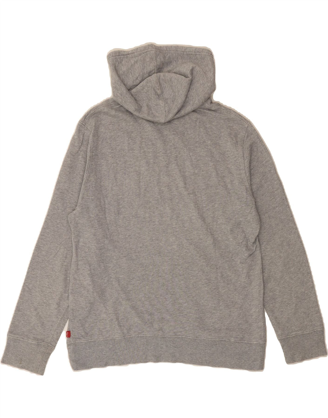LEVI'S Mens Graphic Hoodie Jumper Small Grey Cotton Vintage Levi's and Second-Hand Levi's from Messina Hembry 