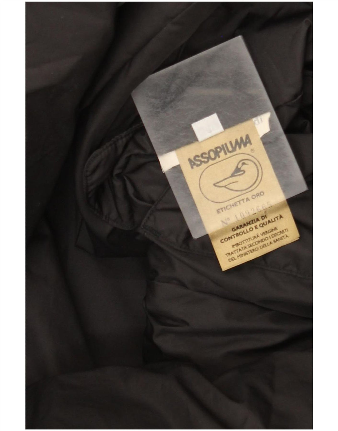 Vintage Damen Loose Fit Gepolsterter Mantel UK 14 Medium Schwarz