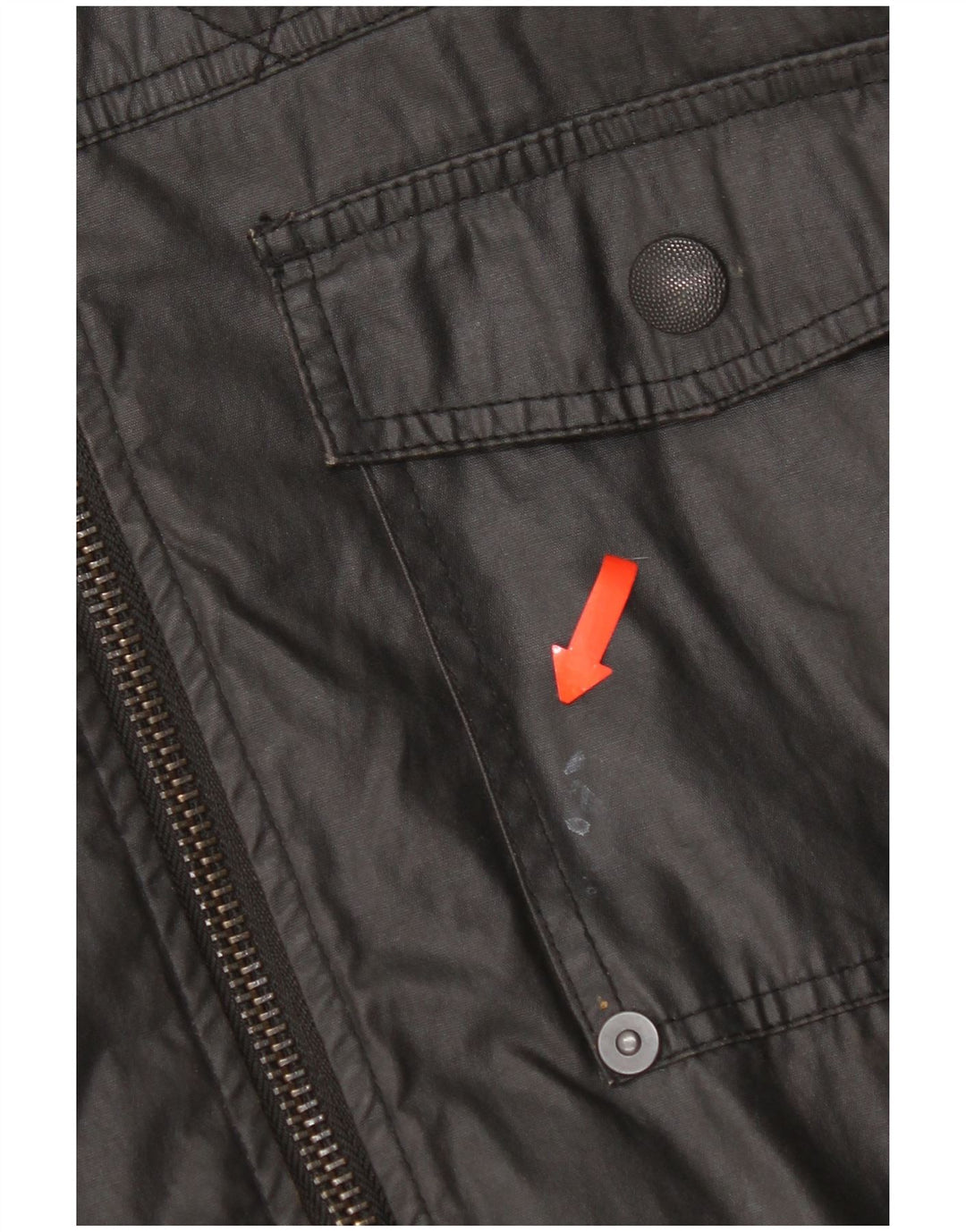 Vintage Herren Utility Jacke UK 40 Große schwarze Baumwolle