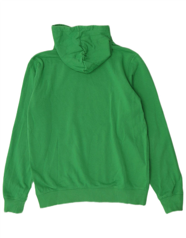 Kappa Herren Graphic Hoodie Pullover Mittelgrüne Baumwolle