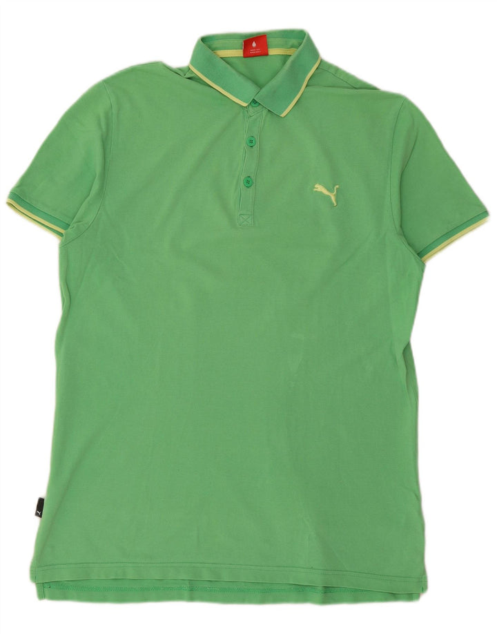 PUMA Herren Poloshirt Große grüne Baumwolle