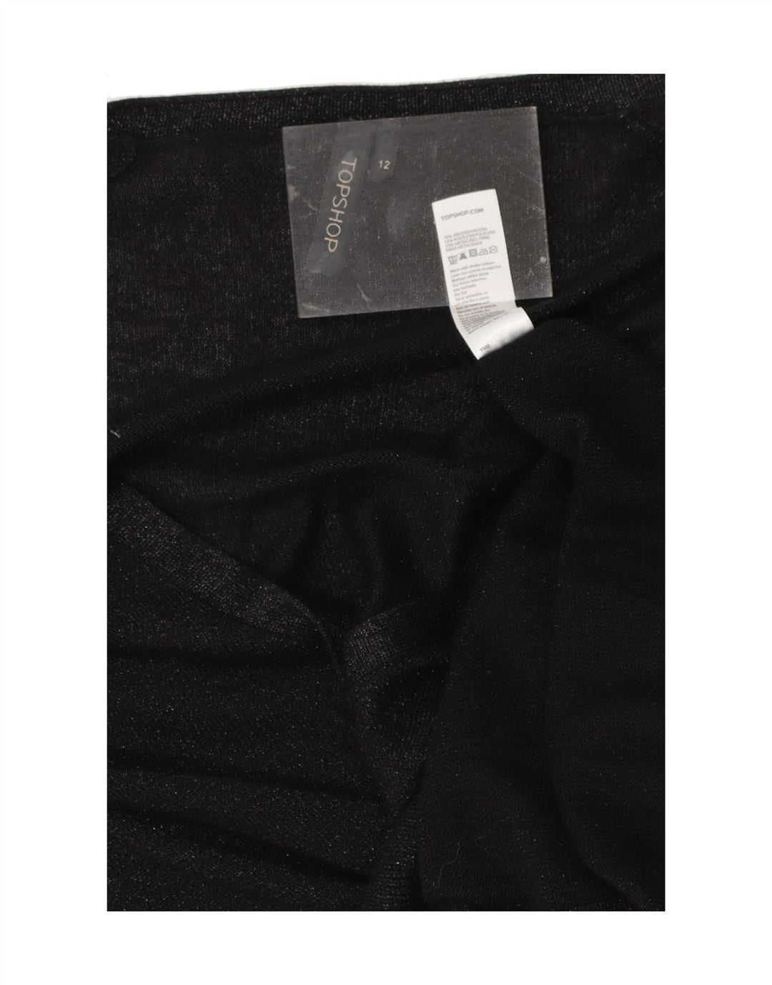 TOPSHOP Womens Cardigan Sweater UK 12 Medium Black Viscose Vintage Topshop and Second-Hand Topshop from Messina Hembry 