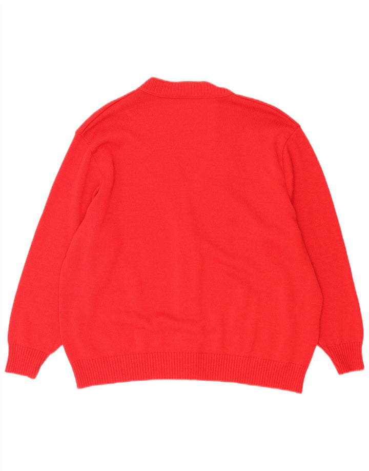 VINTAGE Damen-Strickjacke in Übergröße, Gr. 18, XL, Rot