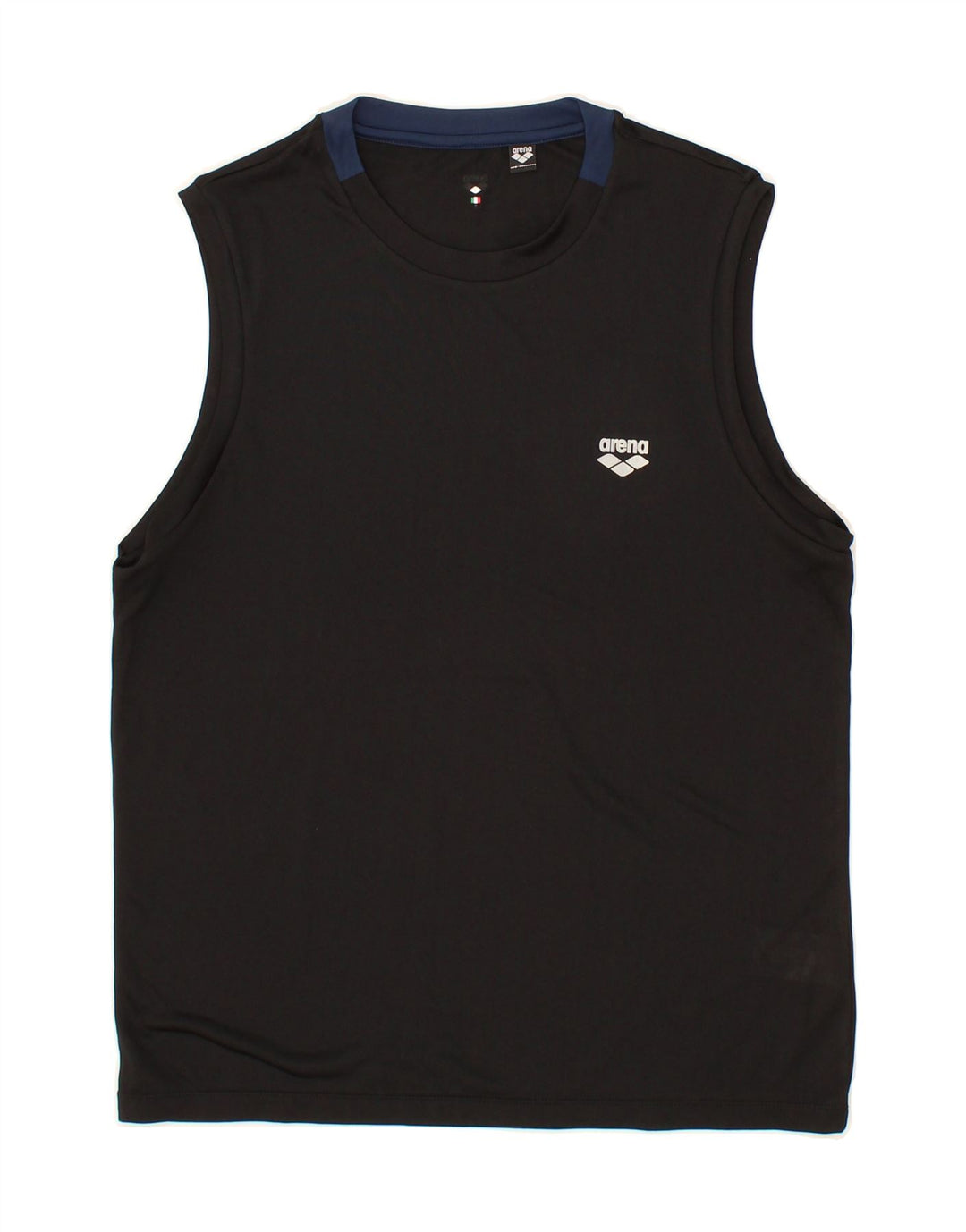 ARENA Mens Vest Top Small Black Polyester Vintage Arena and Second-Hand Arena from Messina Hembry 