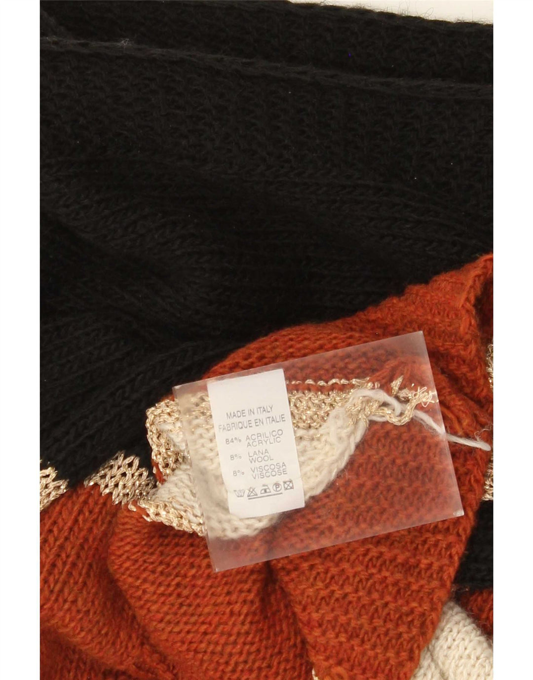 Vintage Damen Pullover mit U-Boot-Ausschnitt, Gr. 16, groß, mehrfarbig