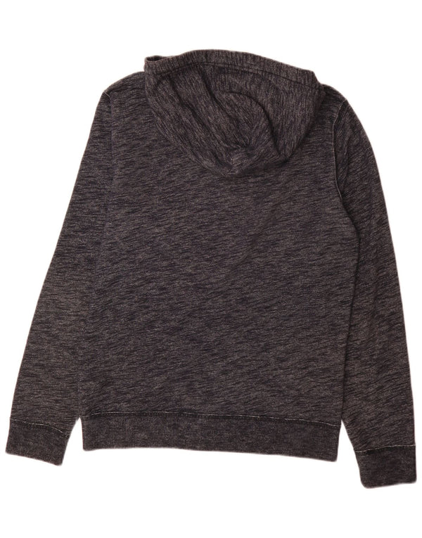 Hollister Herren-Kapuzenpullover mit grafischem Reißverschluss, mittlere marineblaue Baumwolle