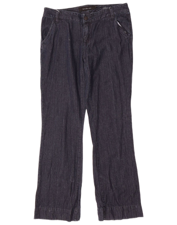 Calvin Klein Damen Bootcut Chino Hose US 8 Medium W32 L32 Marineblau