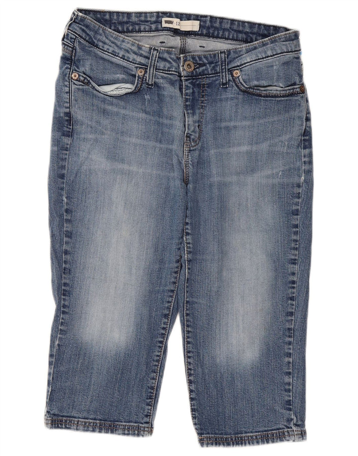 LEVI'S Damen Capri-Jeans US 12 Large W31 L18 Blaue Baumwolle