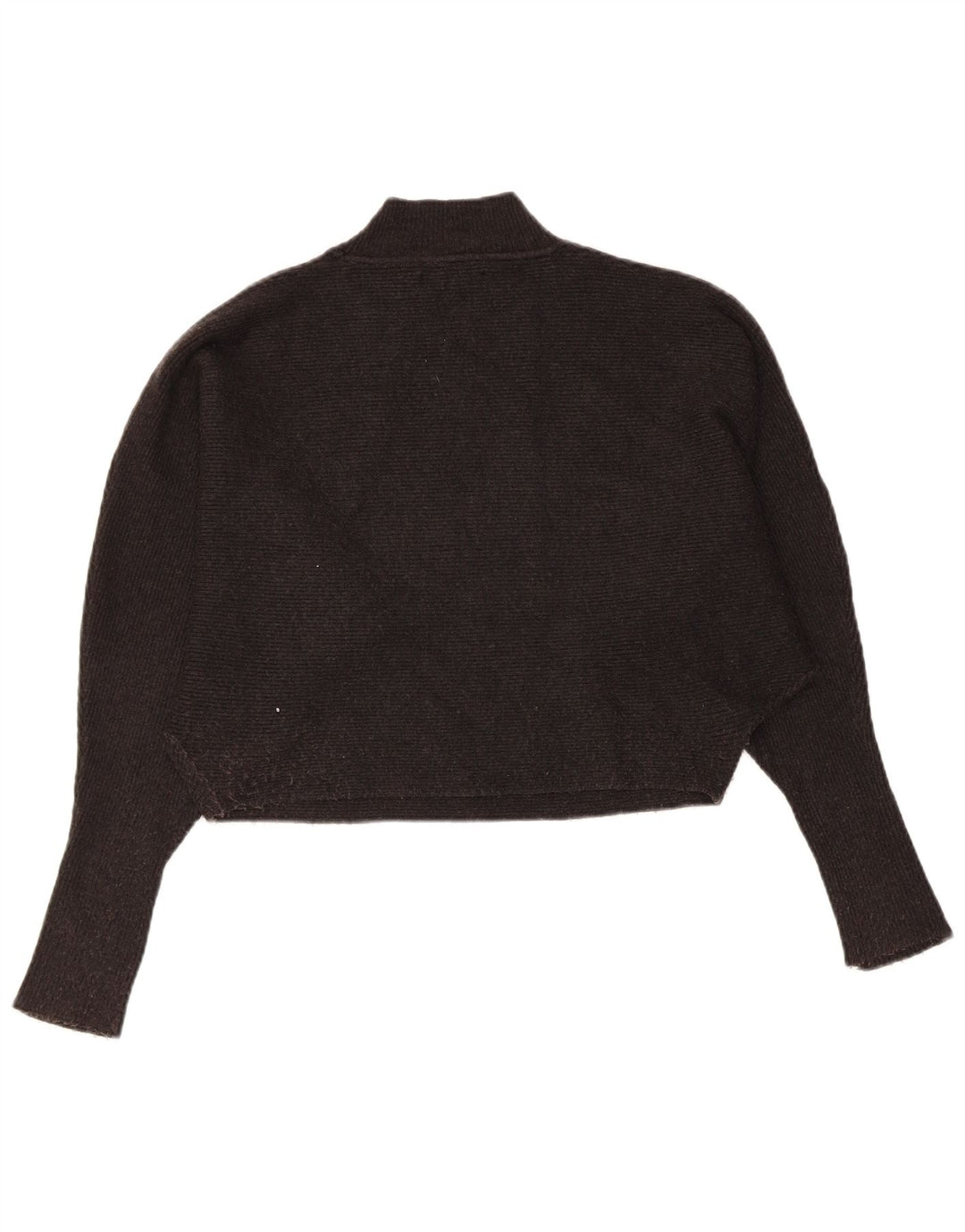 Zara Damen Crop Rollkragenpullover Pullover UK 14 Mittelgrau